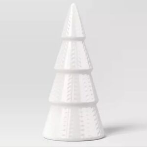 8" Embossed Ceramic White Christmas Tree  2025 Target - Wondershop